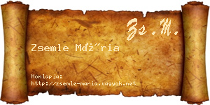 Zsemle Mária névjegykártya